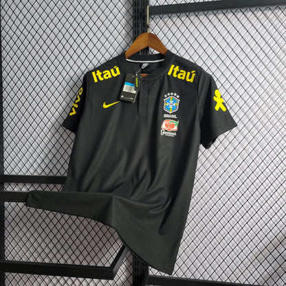 Camisa Brasil Polo Preta