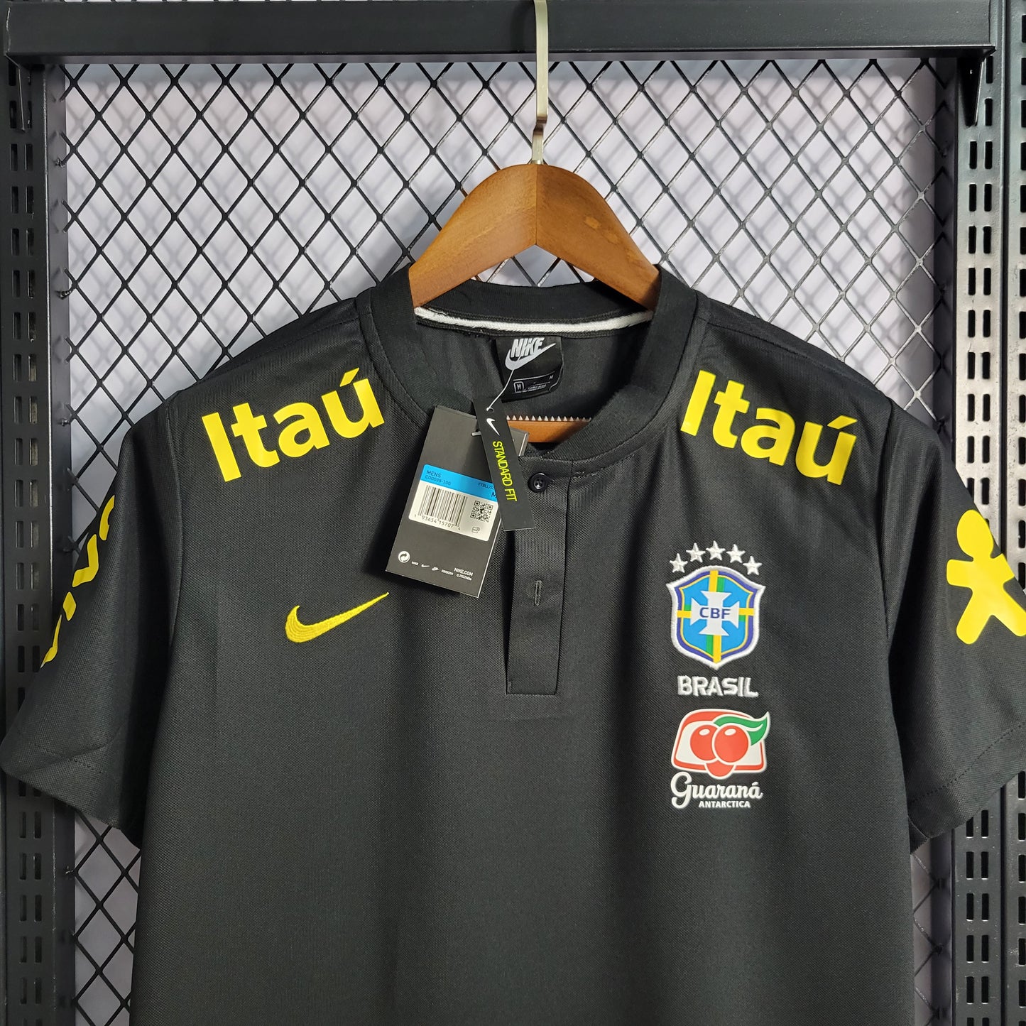 Camisa Brasil Polo Preta