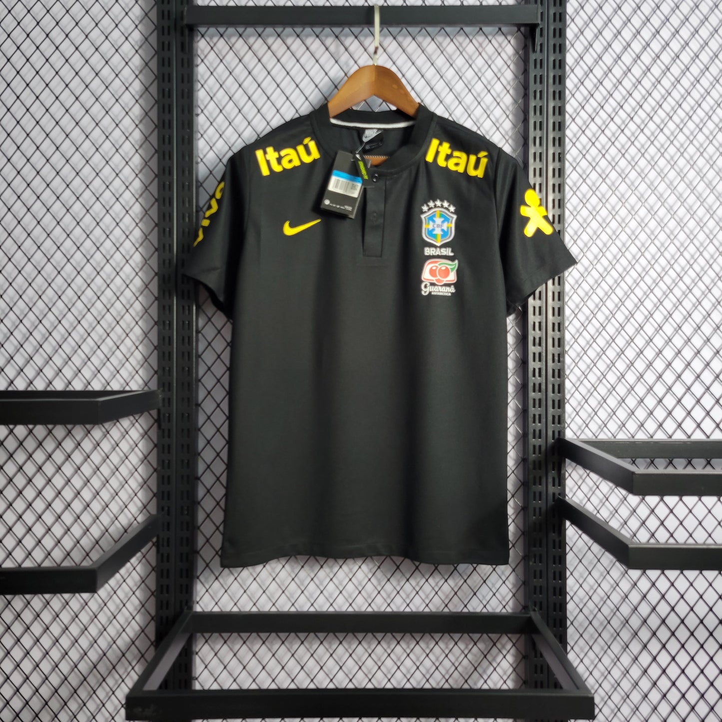 Camisa Brasil Polo Preta